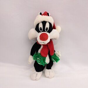 Sylvester Santa Bean Bag 9" Warner Bros Studio Store 1998 Plush